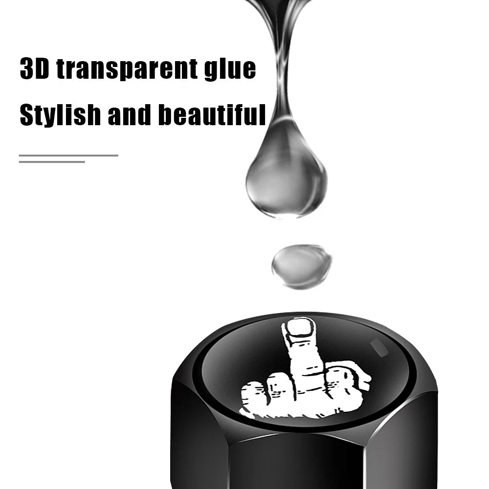 One Finger Salute Tyre Valve Caps