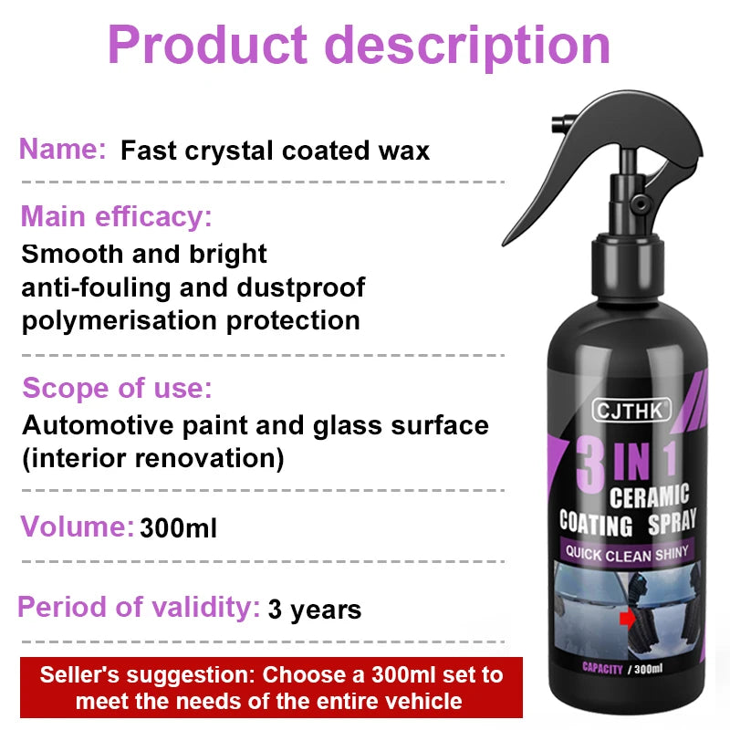 3 In 1 Car Ceramic Nano Coating Liquid