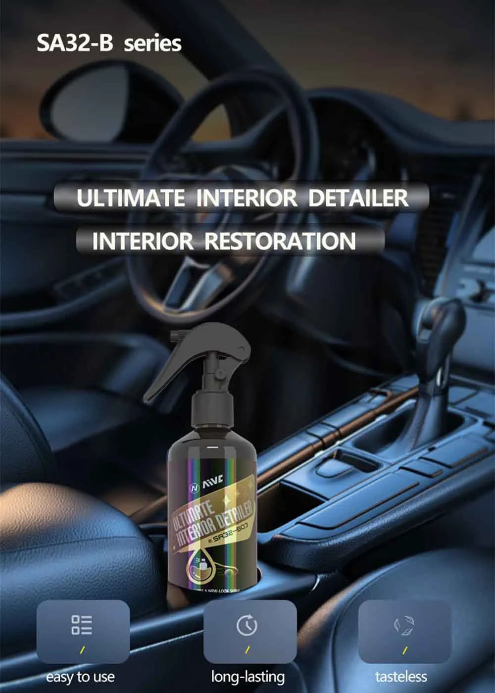 Car Plastic Restorer Back To Black Gloss AIVC Leather Polish Coating Car Cleaning Products Plastic Parts Refurish Auto Detailing