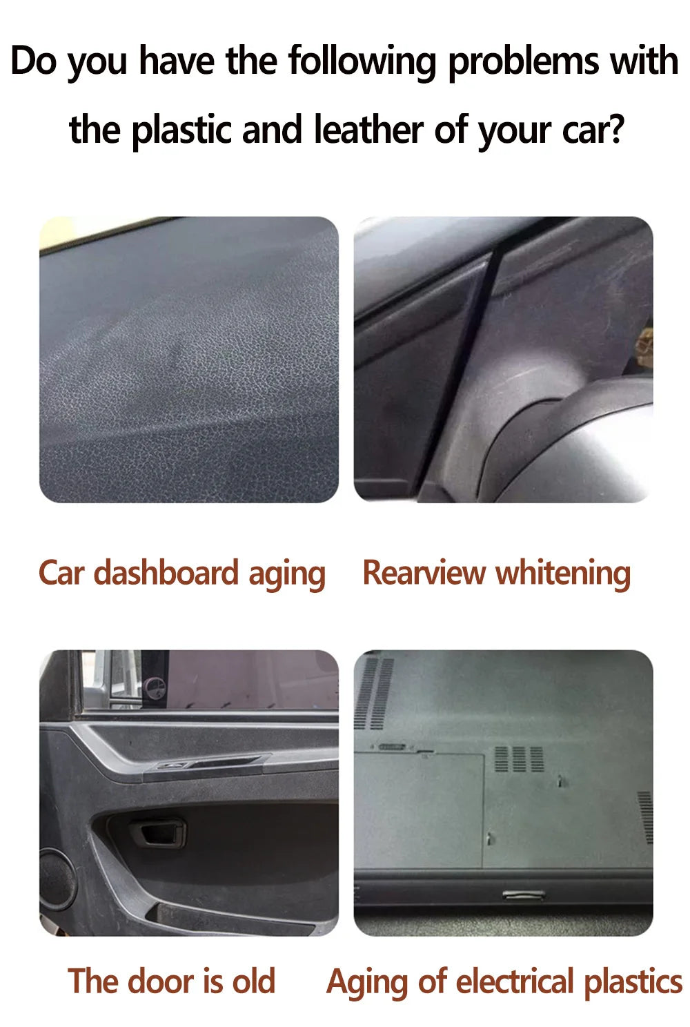 Car Plastic Restorer Back To Black Gloss AIVC Leather Polish Coating Car Cleaning Products Plastic Parts Refurish Auto Detailing