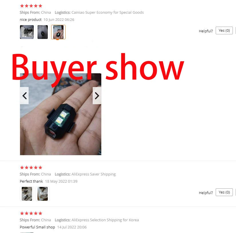Motorcycle Light Drone Strobe Light 7 Color Mini USB LED