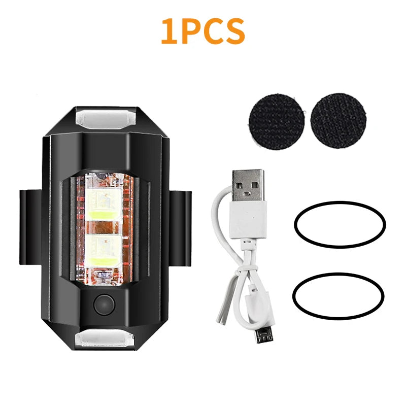 Motorcycle Light Drone Strobe Light 7 Color Mini USB LED