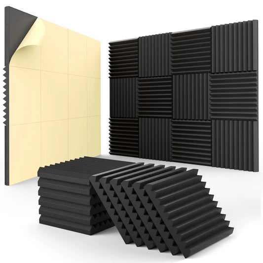 12 Pack Acoustic Panels Self-Adhesive